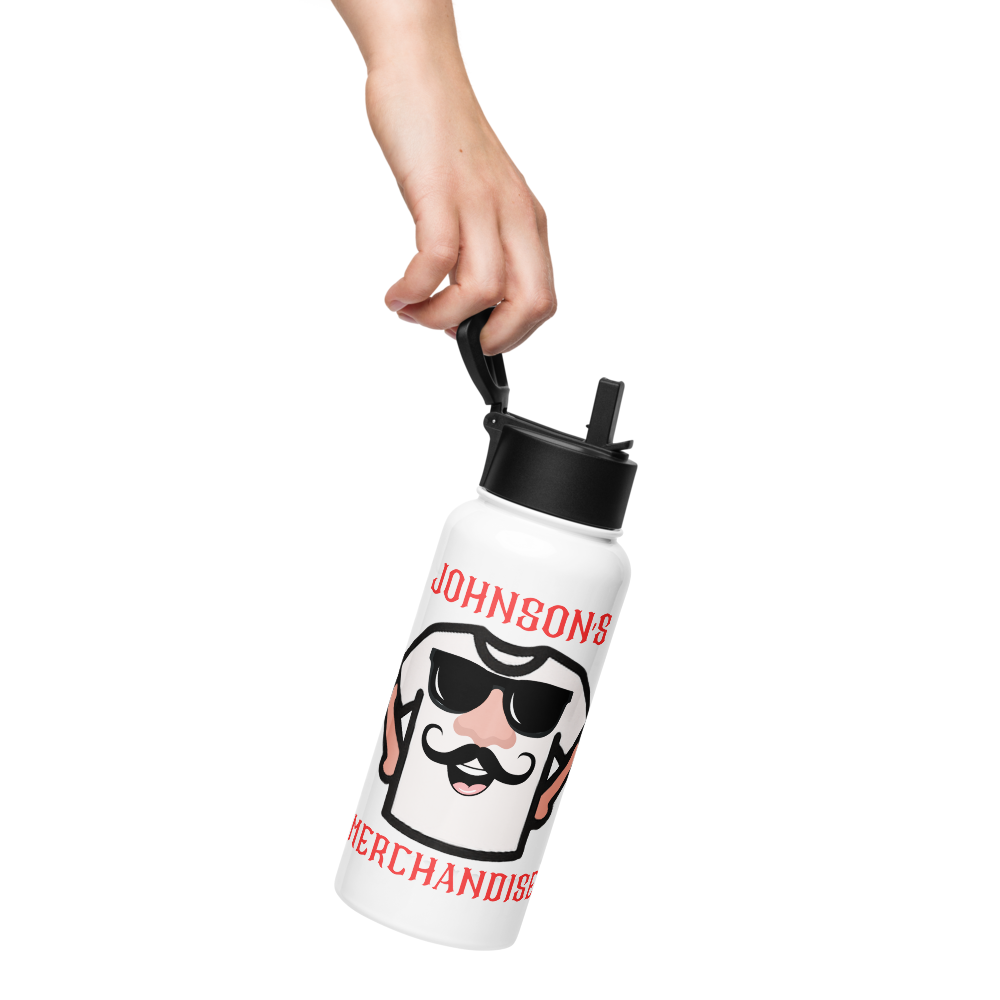 Johnson's Merchandise water Bottle (White) - Image 4