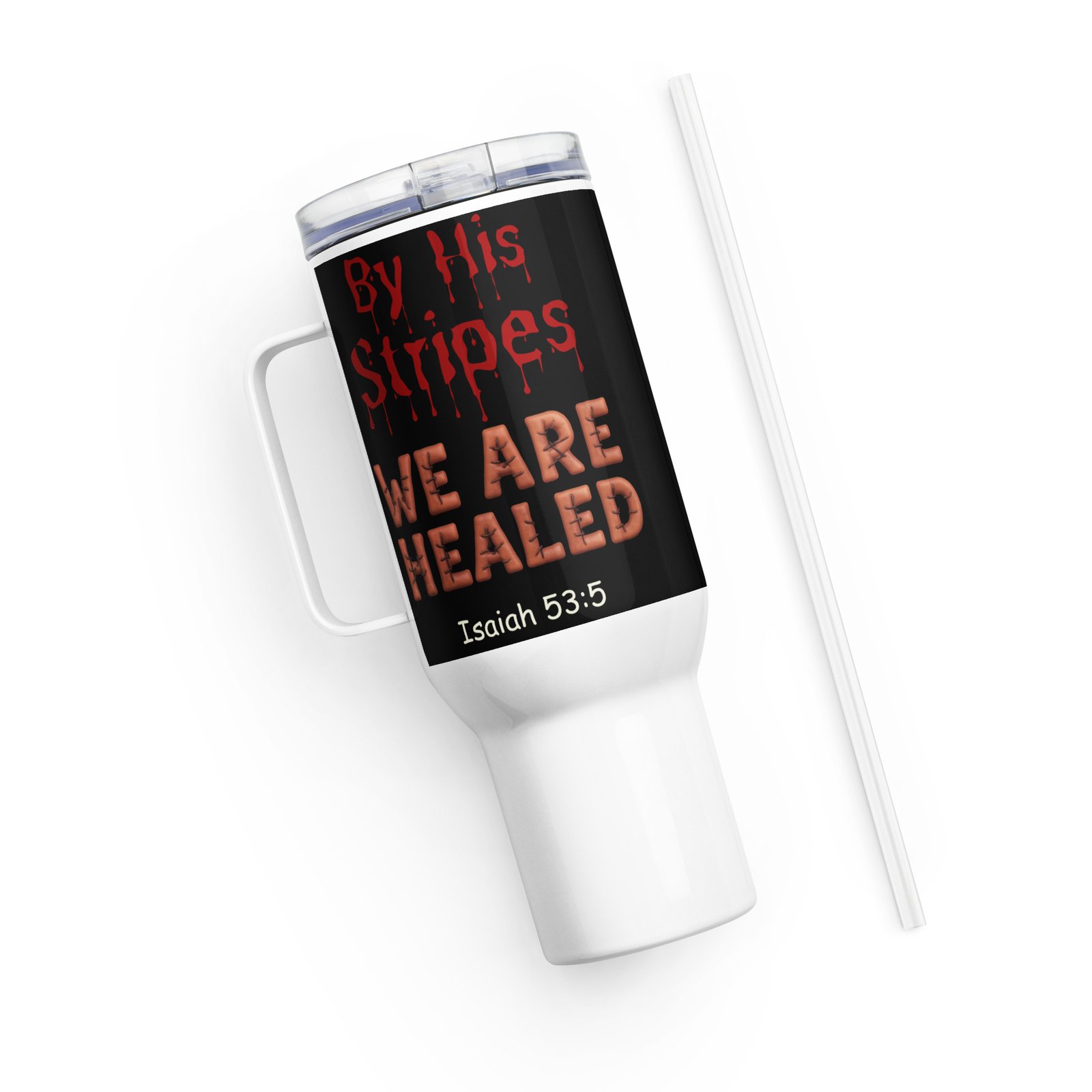 Johnson's Merchandise Travel mug with a handle - Image 4