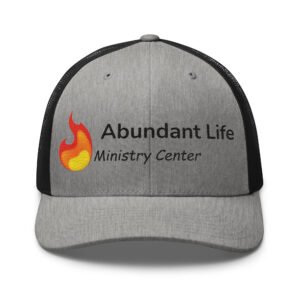 Abundant Life Trucker Cap (black writing)