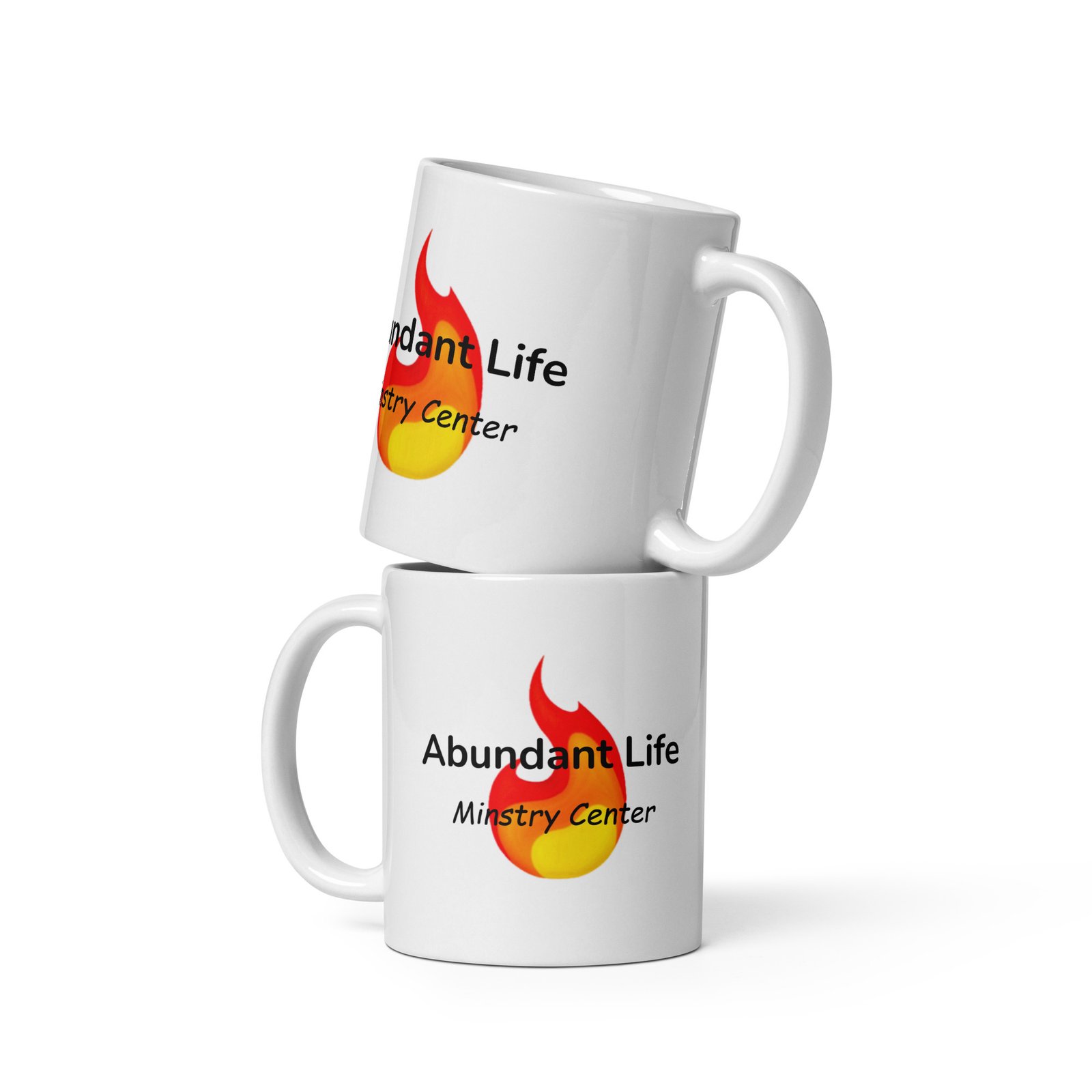 White glossy mug