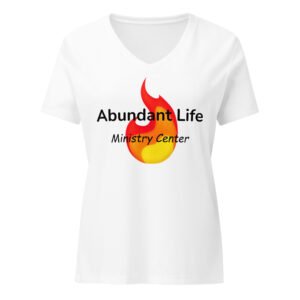 Abundant Life (white) Women’s relaxed v-neck t-shirt